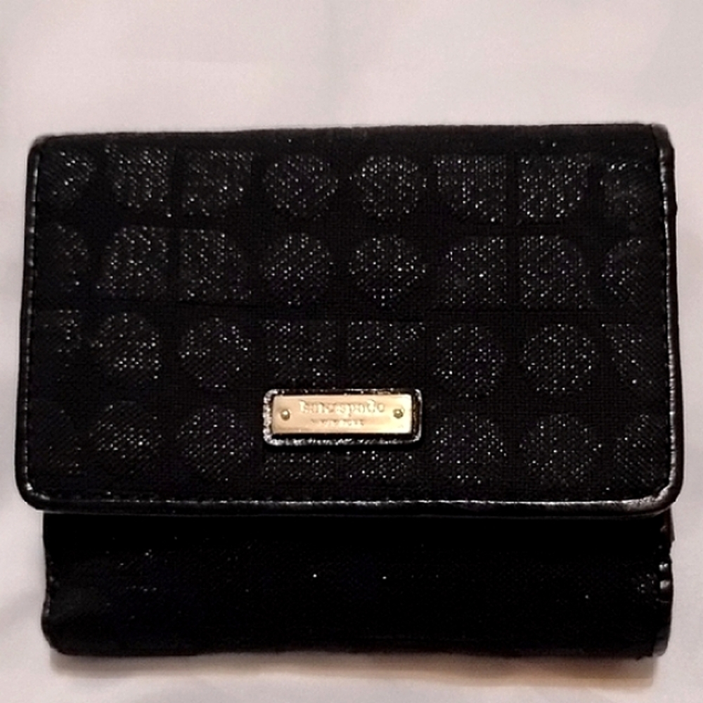 EUC💞Kate Spade Storybook Wallet! Metallic Dots & Leather! Full Sentences Inside - Picture 10 of 10